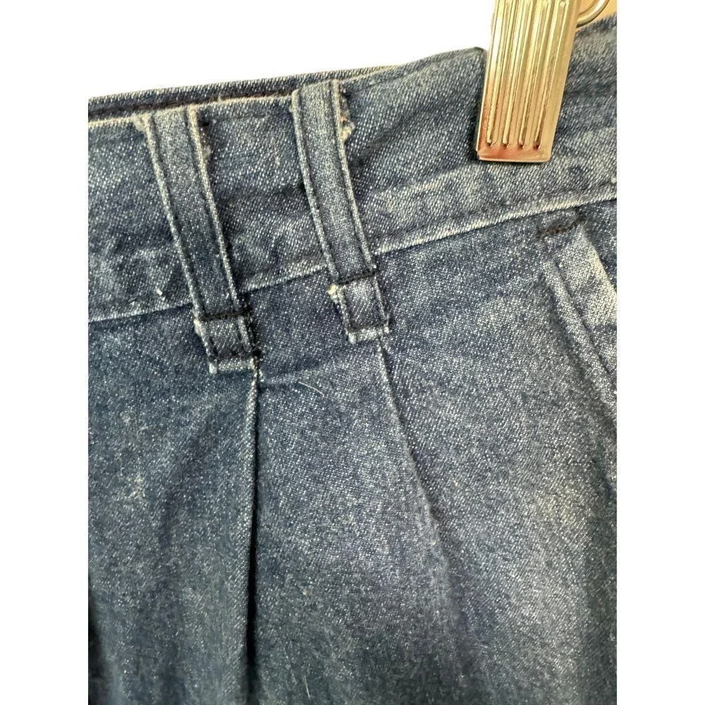 Chic‎ | vintage high waisted pleated denim shorts | women's size 10